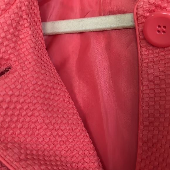 EAST 5th Coral/Melon Textured Jacket w/Peter Pan Collar, Lg Buttons, Sz 14, GUC. - Picture 4 of 8